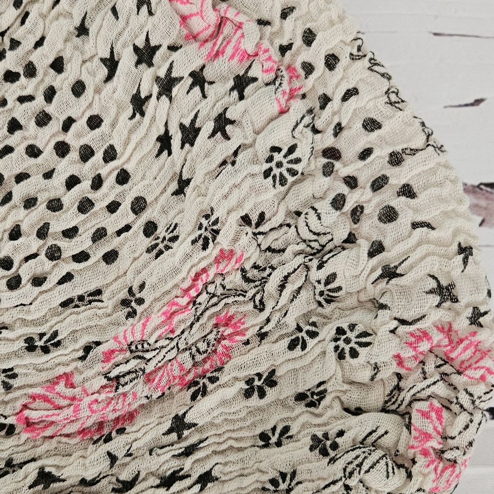 Free People Women's Pink and Black Birds and Floral Beach Shopping Bag - Picture 5 of 7